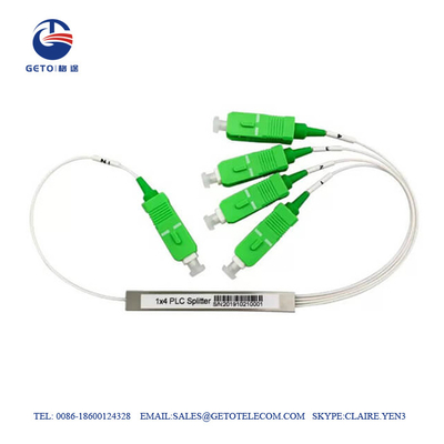 Mini Steel Tube-PLC 2.0mm Vezel Optische Splitser 1x4 met SC/APC