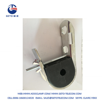 12KN ADSS Rubber Ophangklem Zilver+Zwart